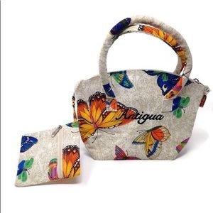 Vintage Butterfly Handbag with attached Coin Purse